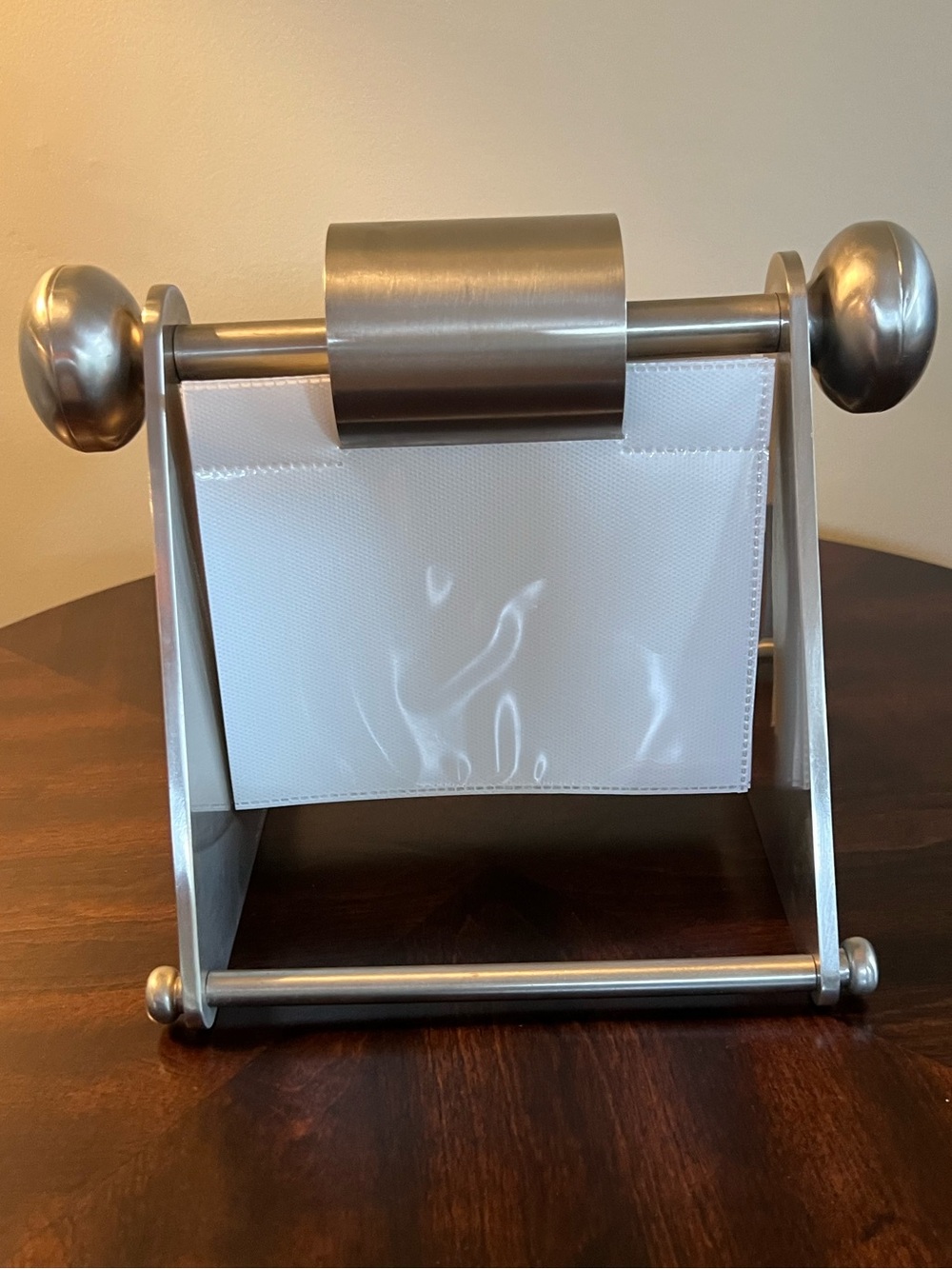 Pottery Barn Brushed Stainless Steel 4x6 Photo Folio Rolodex | Vintage - Picture 2 of 8